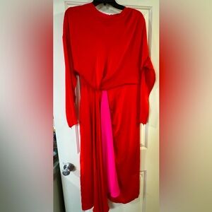 NWT Anthropologie ESSENTIEL ANTWERP Estelle Drape Detail Midi Dress
 Size 8